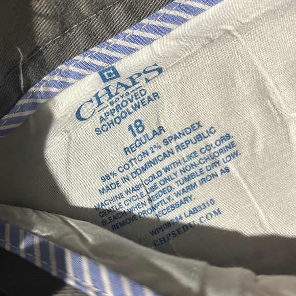 Chaps flat front size 18 (boys) gray dress pants - Picture 4 of 4